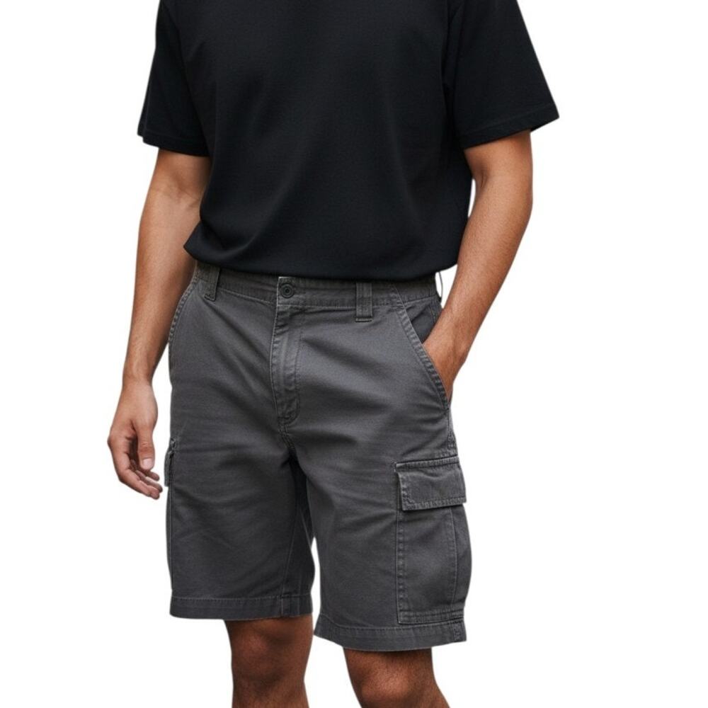 Club Room by Charter Club Men's Gray Cargo Shorts, Size 34